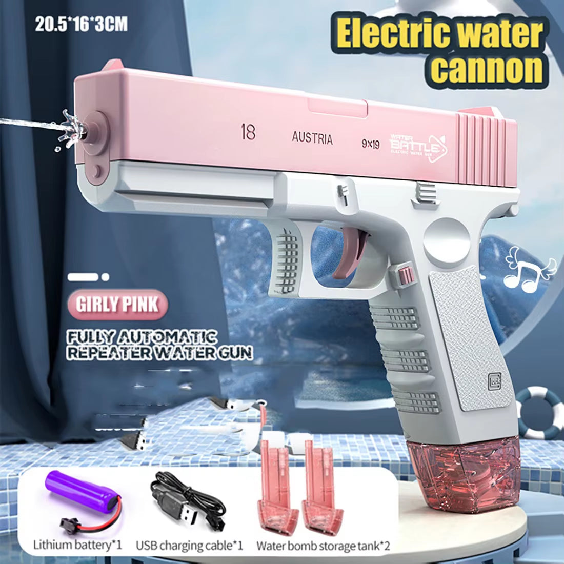Unleash Summer Fun with the High-Pressure Electric Water Gun - The Ultimate Automatic Water Spray Toy for Thrilling Playtime Adventures!