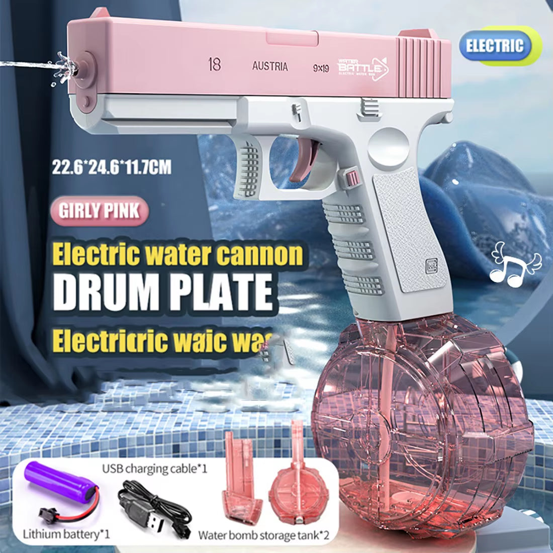 Unleash Summer Fun with the High-Pressure Electric Water Gun - The Ultimate Automatic Water Spray Toy for Thrilling Playtime Adventures!