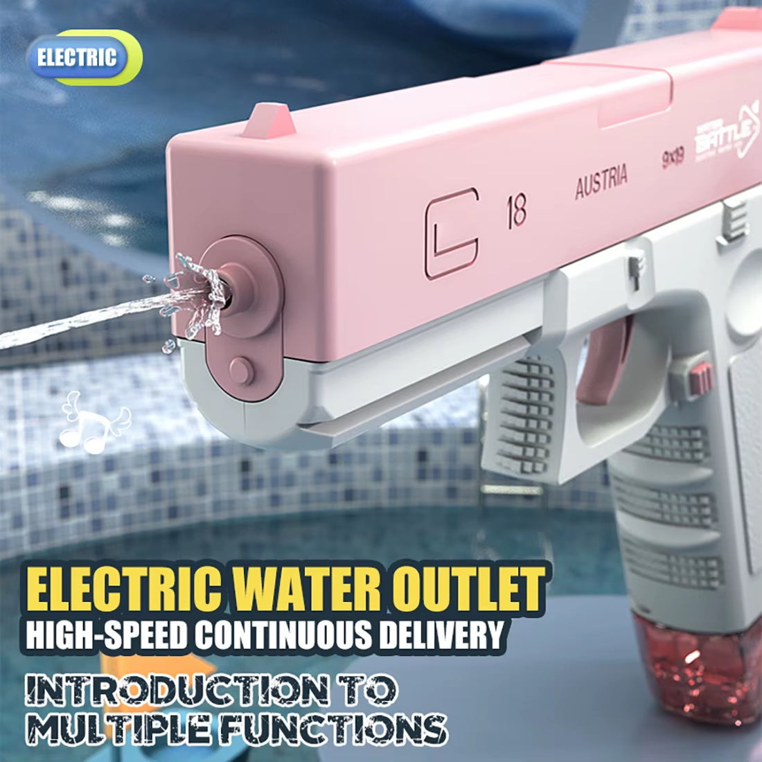 Unleash Summer Fun with the High-Pressure Electric Water Gun - The Ultimate Automatic Water Spray Toy for Thrilling Playtime Adventures!
